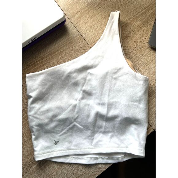 OLD NAVY ACTIVE SIZE XS POWER CHILL ONE SHOULDER ATHLETIC ACTIVEWEAR CROP TOP - Picture 2 of 2